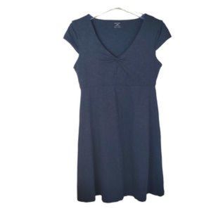 Horny Toad Rosemarie Black Organic Cotton Knit Cap Sleeve Dress Size Medium